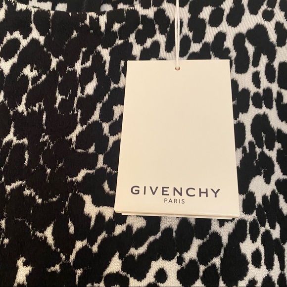 Givenchy Leopard Jacquard Print Long Sleeve Bodycon Dress Size M - Picture 4 of 5